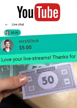 YouTube Fake Donation