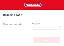 Redeeming the Nintendo gift code